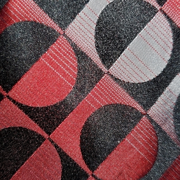 ARROW Red, black, grey patterned necktie NEW - Picture 6 of 7